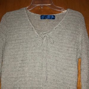 Grey high low sweater